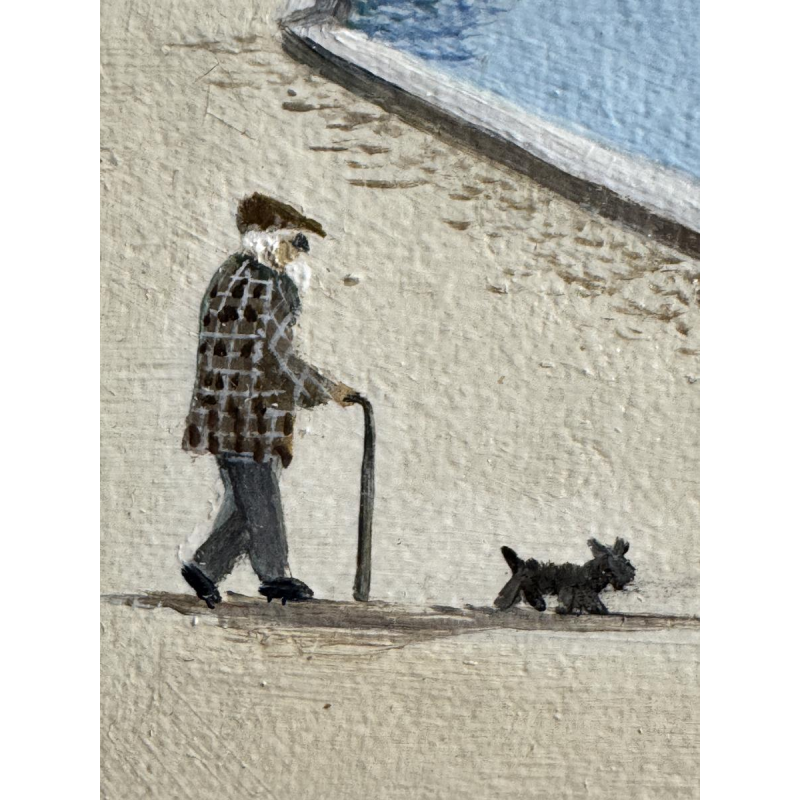 Christine DHANANI « Le Palais Royal et le parc de Bruxelles animé » peinture sur toile art naïf