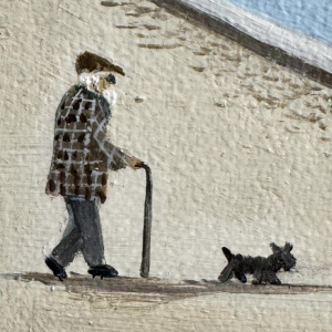 Christine DHANANI « Le Palais Royal et le parc de Bruxelles animé » peinture sur toile art naïf