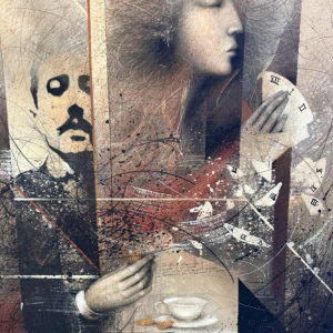 Jean-Claude DRESSE (1946-): “À la recherche du temps perdu (Proust)” schilderij