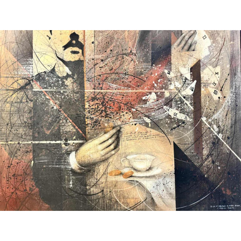 Jean-Claude DRESSE (1946-) « À la recherche du temps perdu (M. Proust)» peinture