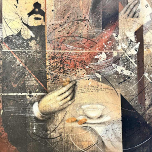 Jean-Claude DRESSE (1946-): “À la recherche du temps perdu (Proust)” schilderij