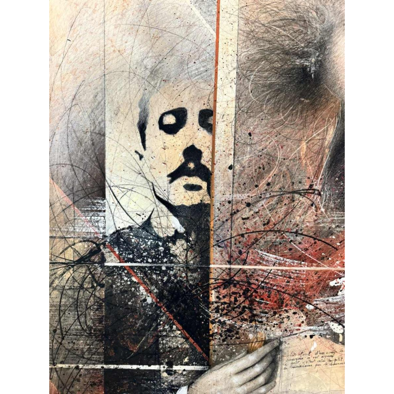 Jean-Claude DRESSE (1946-):À la recherche du temps perdu (M. Proust)’ painting