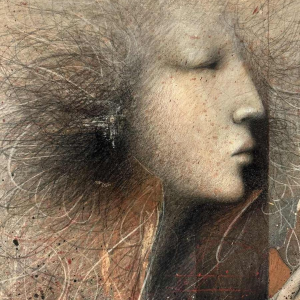 Jean-Claude DRESSE (1946-):À la recherche du temps perdu (M. Proust)’ painting