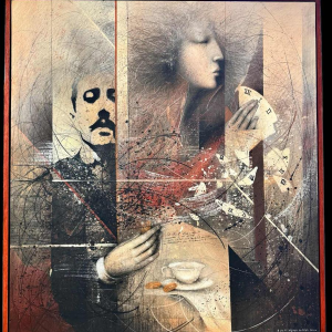 Jean-Claude DRESSE (1946-): “À la recherche du temps perdu (Proust)” schilderij