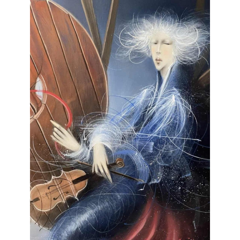 Jean-Claude DRESSE (1946-): « La violoniste et le cheval à bascule »