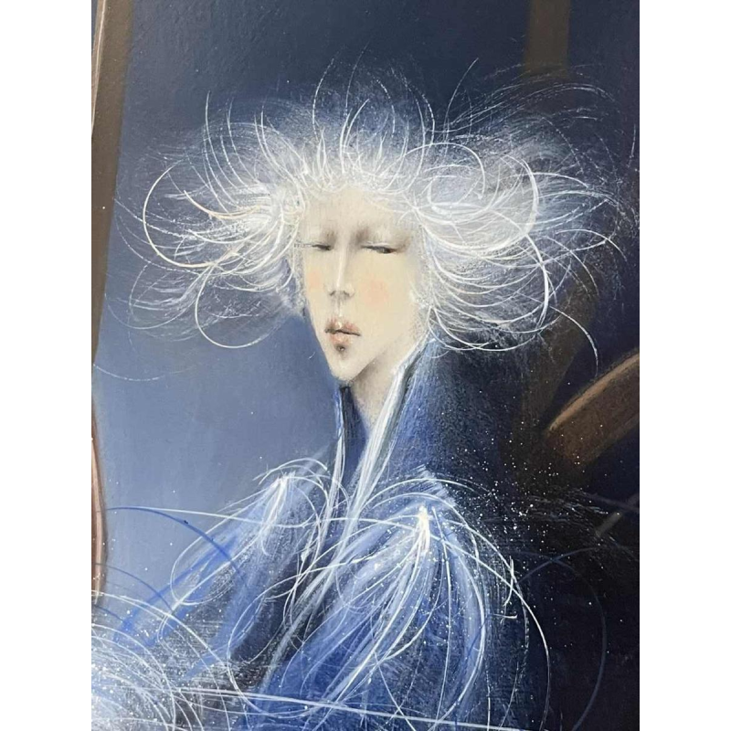 Jean-Claude DRESSE (1946-): La violoniste et le cheval à bascule (De vioolspeler en het hobbelpaard)