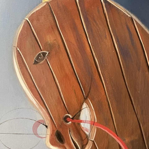 Jean-Claude DRESSE (1946-): La violoniste et le cheval à bascule (The fiddler and the rocking horse)