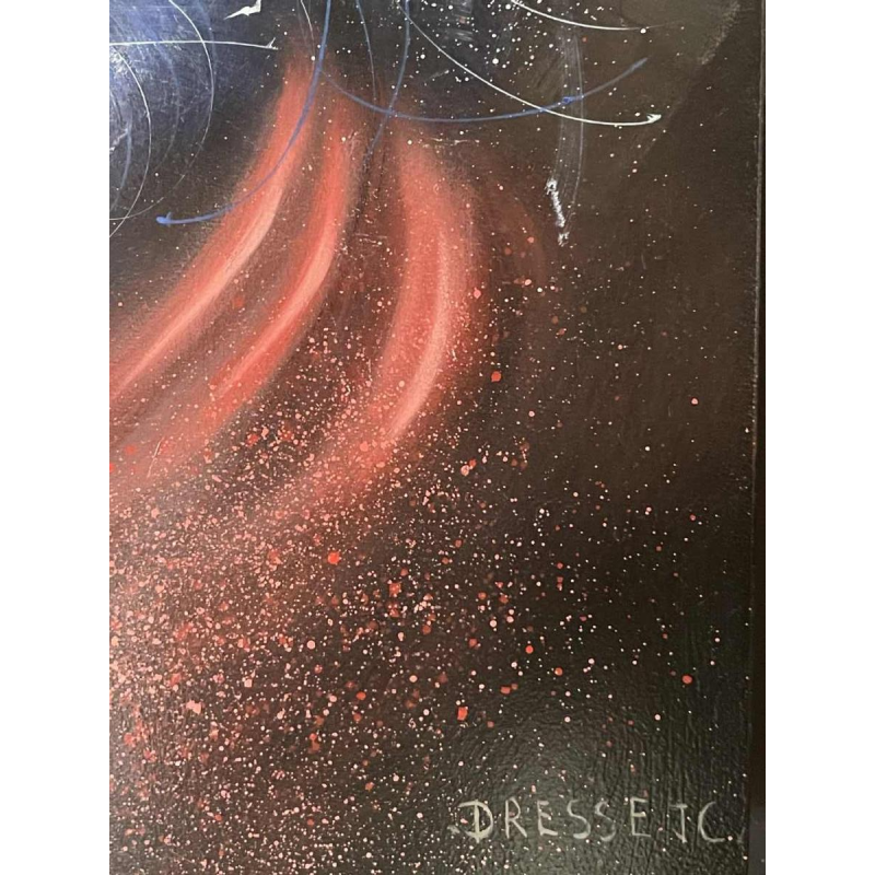 Jean-Claude DRESSE (1946-): La violoniste et le cheval à bascule (The fiddler and the rocking horse)