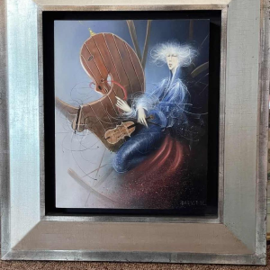 Jean-Claude DRESSE (1946-): « La violoniste et le cheval à bascule »