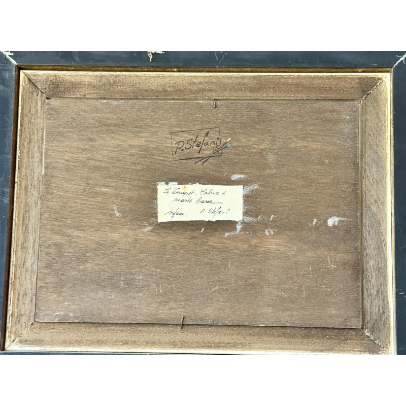 Pierre STEFANI “Le Touquet - beach huts at low tide” oil painting on wood