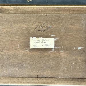 Pierre STEFANI “Le Touquet - strandhutten bij eb” olieverfschilderij op hout