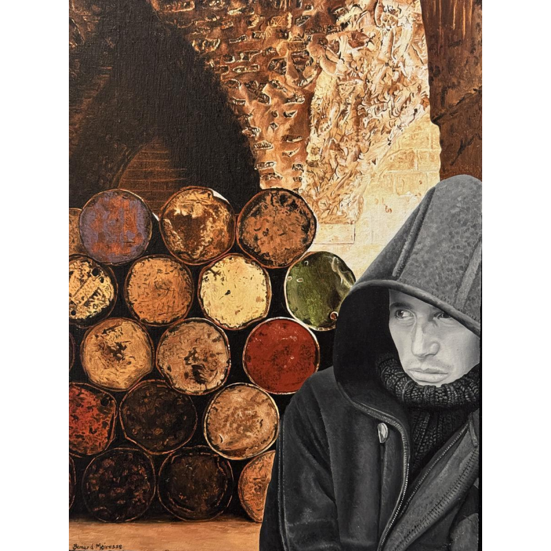 Bernard MAIRESSE «Les Barrils» tableau huile sur panneau