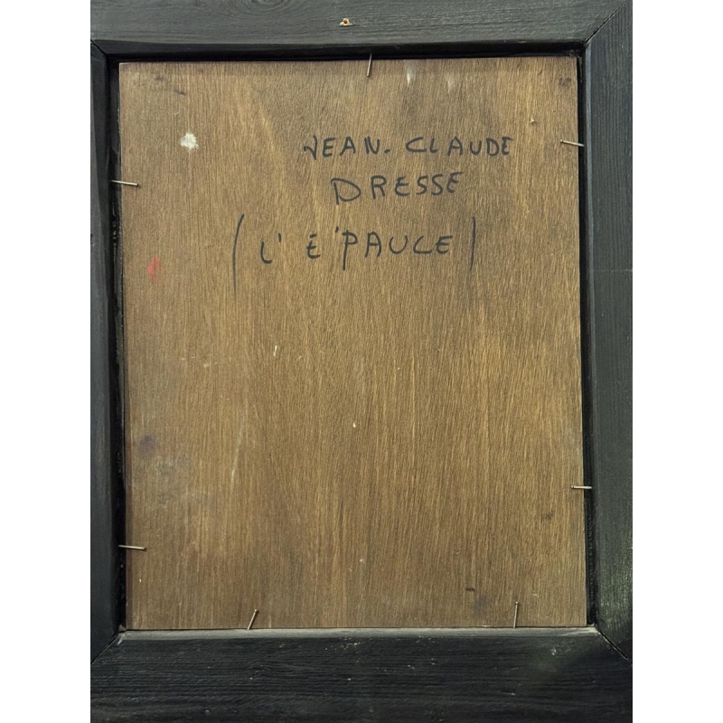 Jean-Claude DRESSE “Young Woman with Bare Shoulder” oil painting on wood