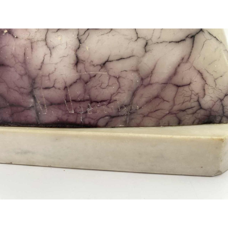 Gustave Van Vaerenbergh 'Buste van een vrouw' Art Nouveau sculptuur in albast, ca 1900