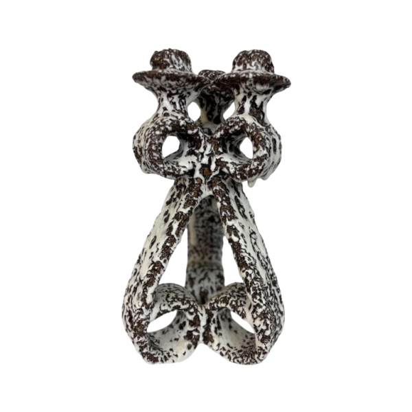 Marius Giuge for Vallauris, large glazed ceramic candelabra, ca 1960-1980