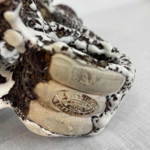 Marius Giuge voor Vallauris, grote geglazuurde keramische kandelaar, ca 1960-1980