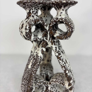 Marius Giuge for Vallauris, large glazed ceramic candelabra, ca 1960-1980