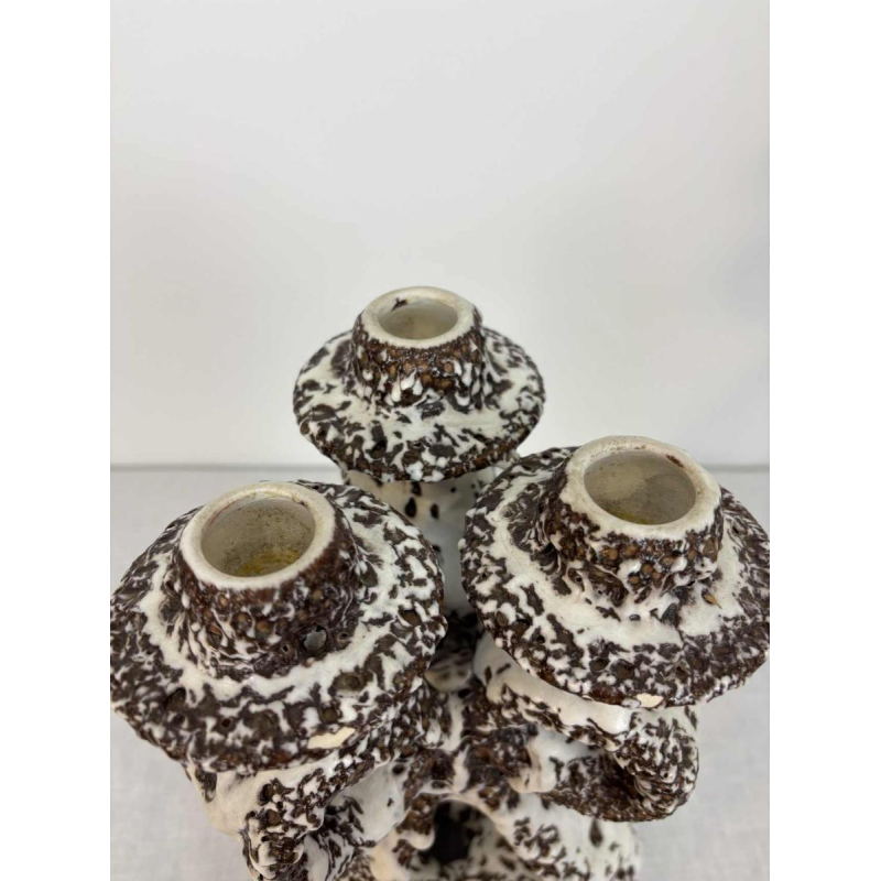 Marius Giuge for Vallauris, large glazed ceramic candelabra, ca 1960-1980