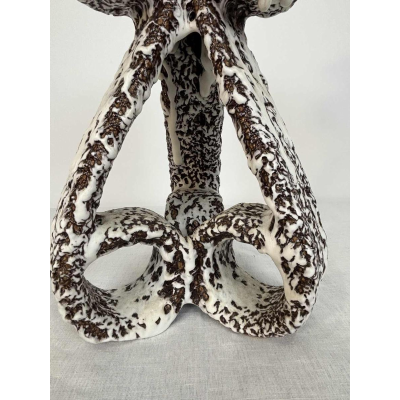 Marius Giuge for Vallauris, large glazed ceramic candelabra, ca 1960-1980