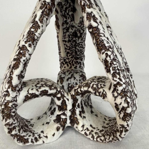 Marius Giuge for Vallauris, large glazed ceramic candelabra, ca 1960-1980