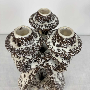 Marius Giuge pour Vallauris, grand candélabre en céramique émaillée, ca 1960-1980