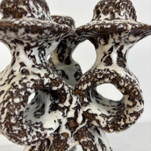 Marius Giuge for Vallauris, large glazed ceramic candelabra, ca 1960-1980