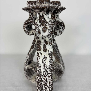 Marius Giuge for Vallauris, large glazed ceramic candelabra, ca 1960-1980