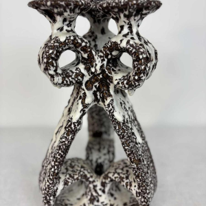 Marius Giuge for Vallauris, large glazed ceramic candelabra, ca 1960-1980