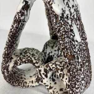 Marius Giuge for Vallauris, large glazed ceramic candelabra, ca 1960-1980