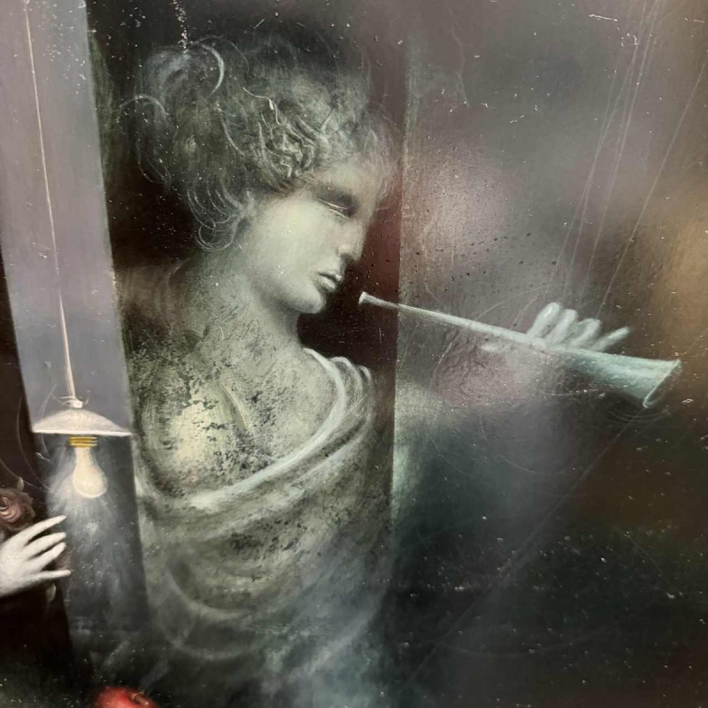 Jean-Claude DRESSE(1946-): « les pommes rouges » peinture