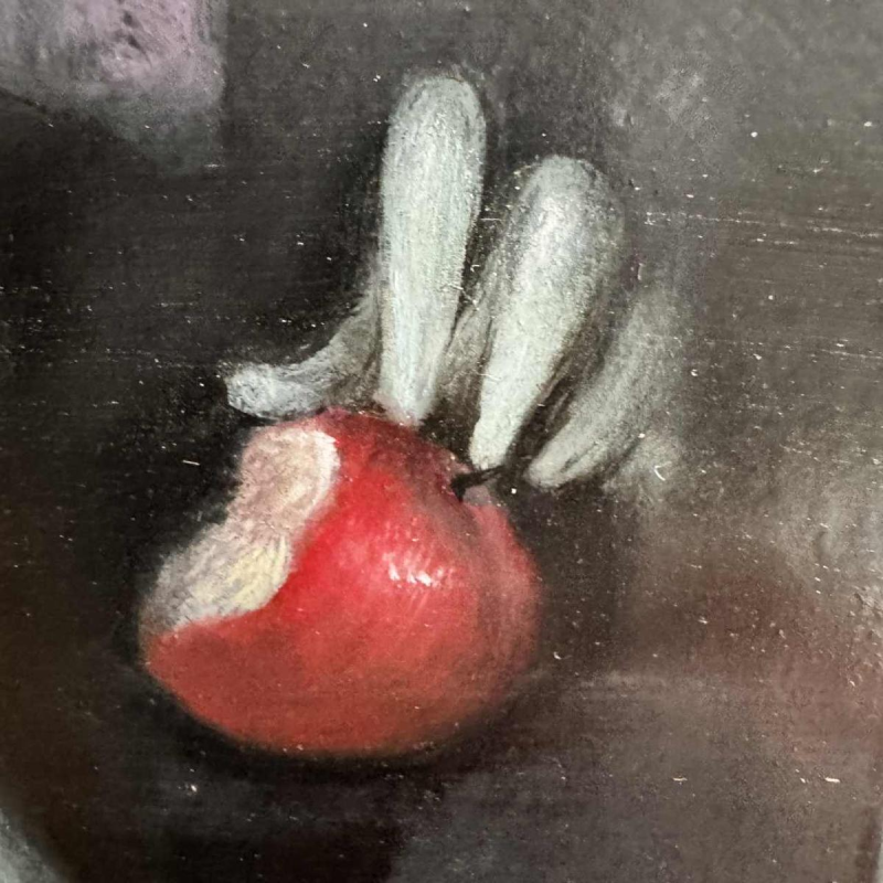 Jean-Claude DRESSE (1946-): « Rode appels » schilderij