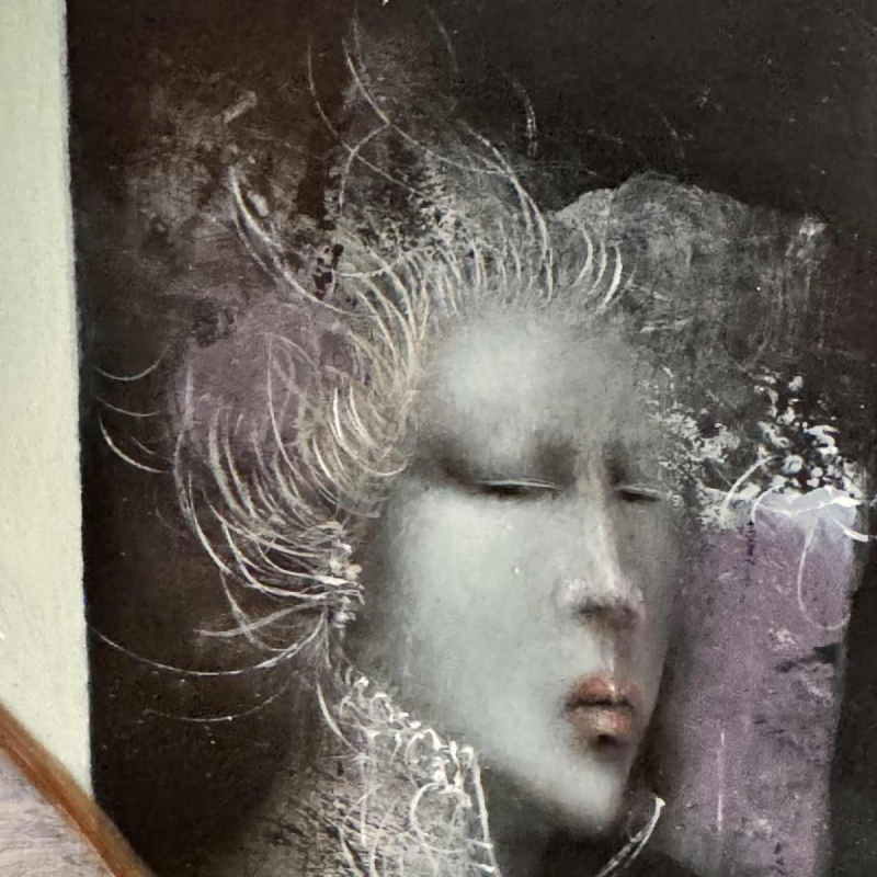 Jean-Claude DRESSE(1946-): « les pommes rouges » peinture