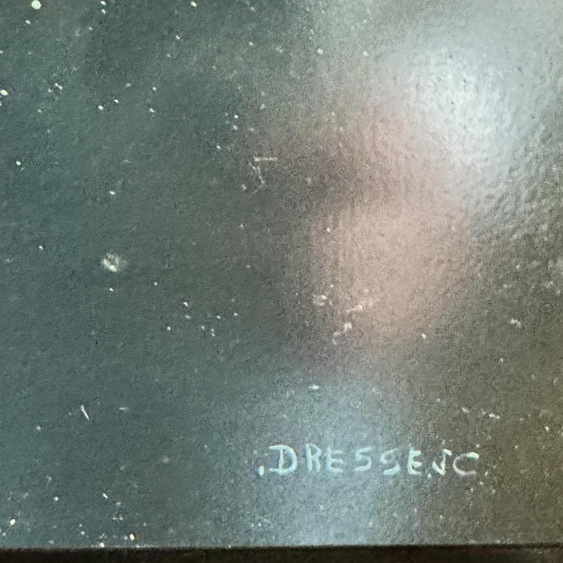 Jean-Claude DRESSE(1946-): « les pommes rouges » peinture