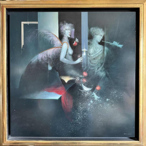 Jean-Claude DRESSE(1946-): « les pommes rouges » peinture