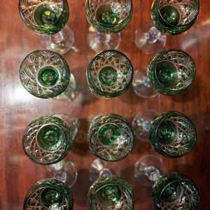 Cristallerie Saint Louis, suite de 10 verres à vin Roemer en cristal, modèle Massenet, XXe s