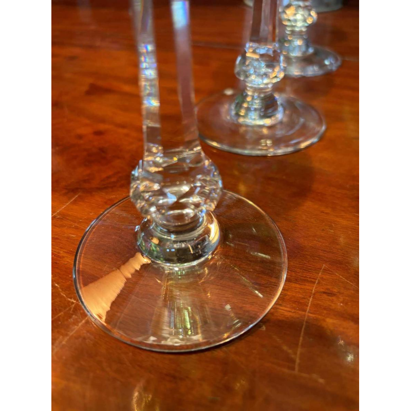 Cristallerie Saint Louis, set of 12 Roemer crystal wine glasses, Massenet model, XXth c