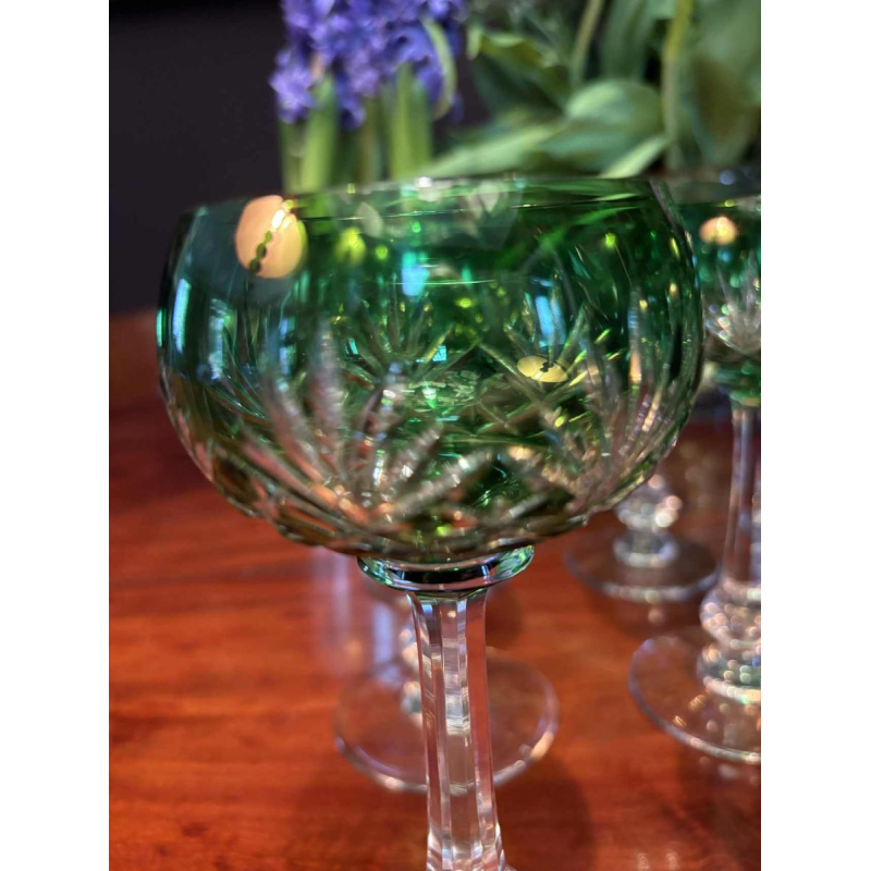 Cristallerie Saint Louis, set of 12 Roemer crystal wine glasses, Massenet model, XXth c