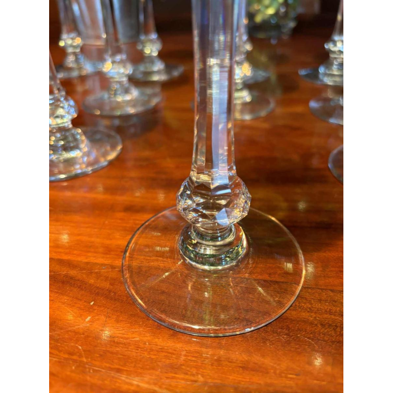 Cristallerie Saint Louis, set of 12 Roemer crystal wine glasses, Massenet model, XXth c