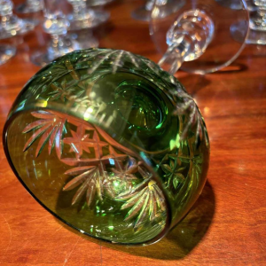 Cristallerie Saint Louis, set of 12 Roemer crystal wine glasses, Massenet model, XXth c