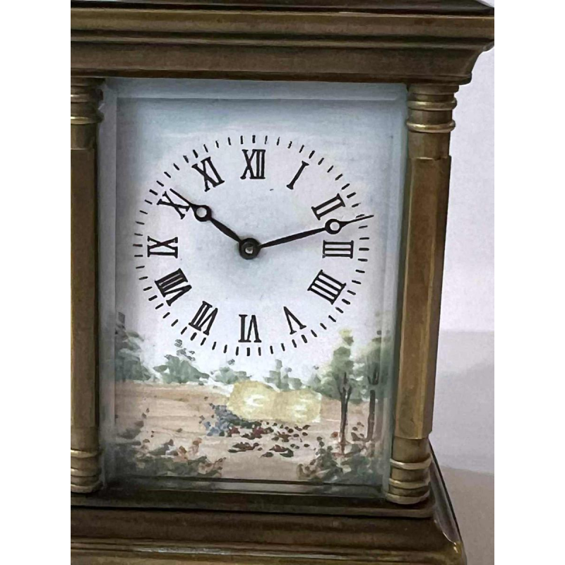 Hands, pendulette de voyage dans son boîtier en laiton, ca 1900