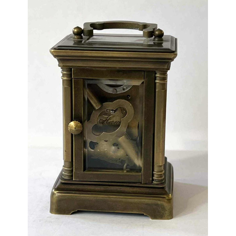 Hands, reisklok in messing kast, ca 1900