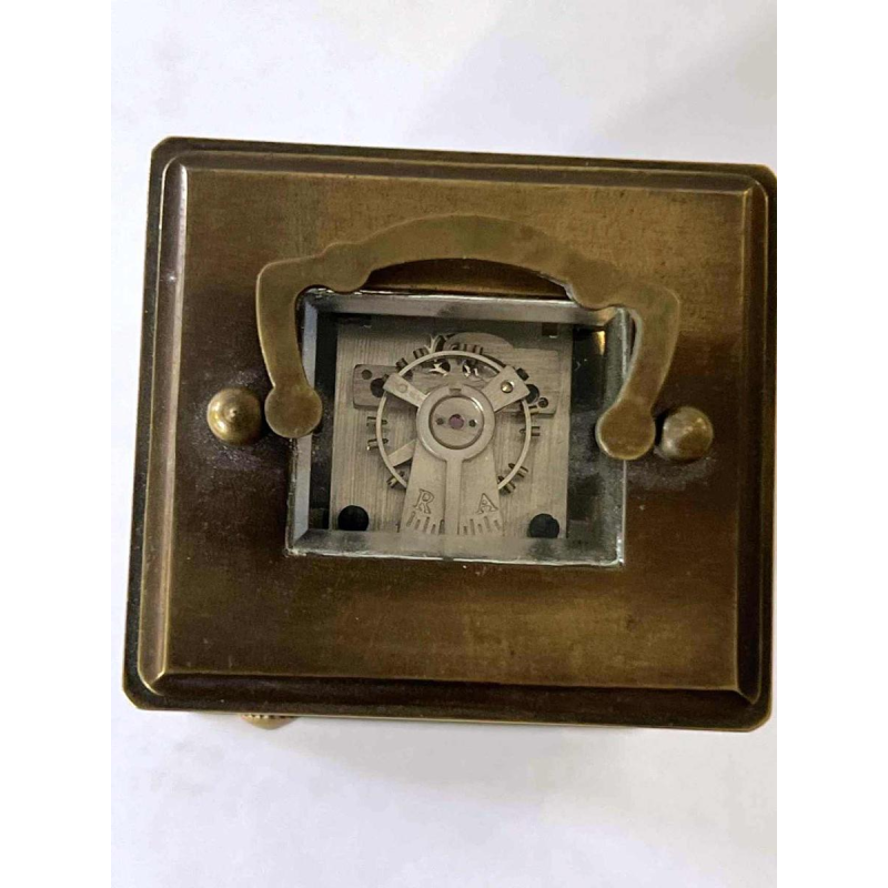 Hands, pendulette de voyage dans son boîtier en laiton, ca 1900