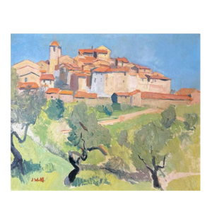 WOLFF José, Provençaals landschap, impressionistisch schilderij, olieverf op paneel