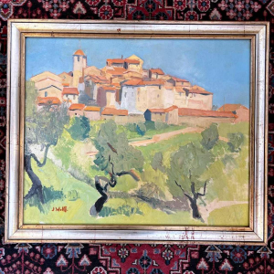 WOLFF José “Paysage provençal “ tableau impressionniste, huile sur panneau