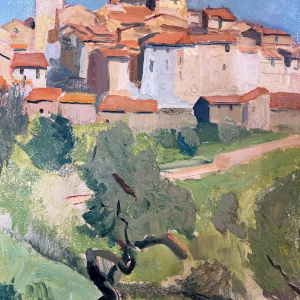 WOLFF José, Provençal landscape, impressionist painting, oil on panel