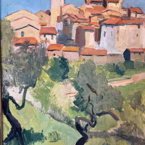 WOLFF José, Provençaals landschap, impressionistisch schilderij, olieverf op paneel