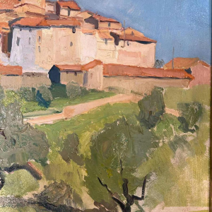 WOLFF José, Provençaals landschap, impressionistisch schilderij, olieverf op paneel