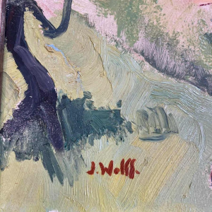 WOLFF José, Provençal landscape, impressionist painting, oil on panel