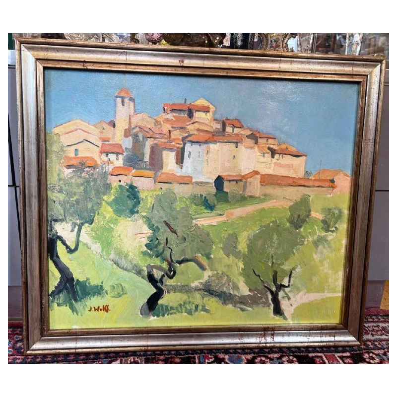 WOLFF José, Provençal landscape, impressionist painting, oil on panel