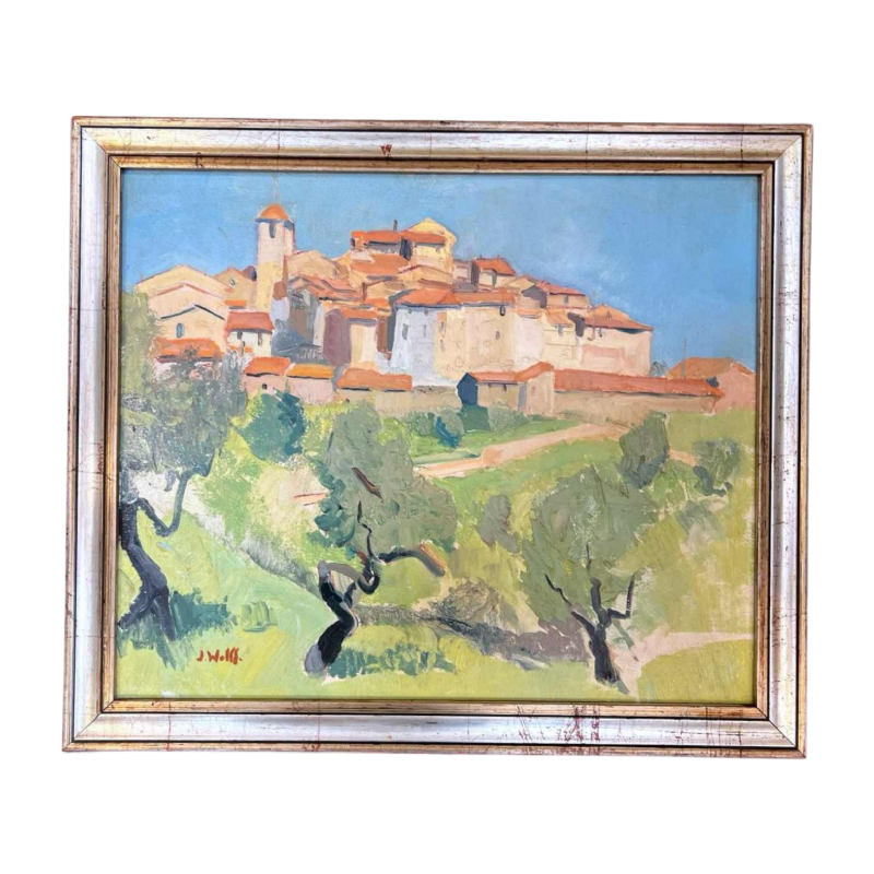 WOLFF José, Provençaals landschap, impressionistisch schilderij, olieverf op paneel